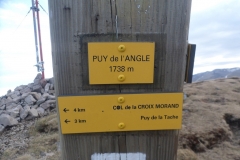 Signalétique au somnet du Puy de l'Angle